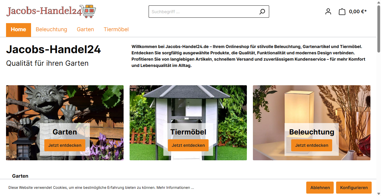 Screenshot von jacobs-handel24.de