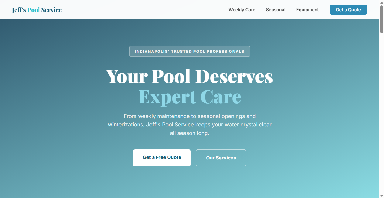 Screenshot von jeffspoolservice.com