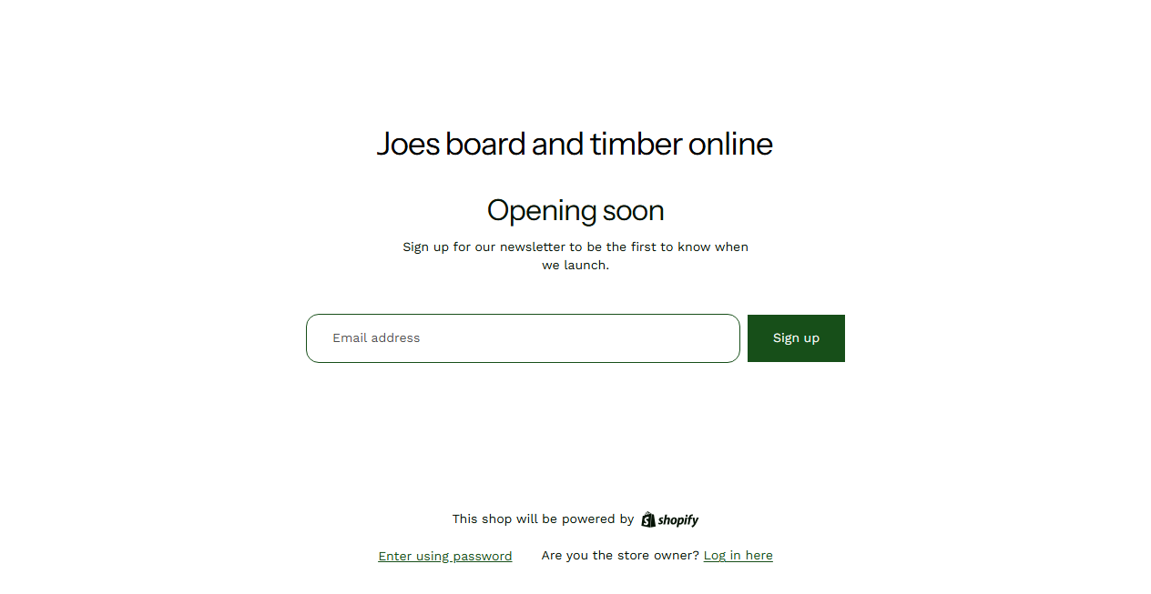 Screenshot von joesboardandtimberonline.com