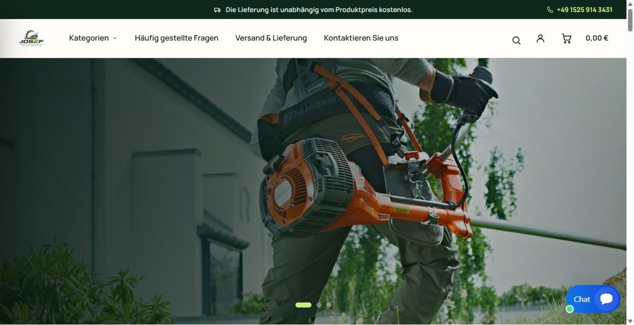 Screenshot von josef-gartentechnik.de