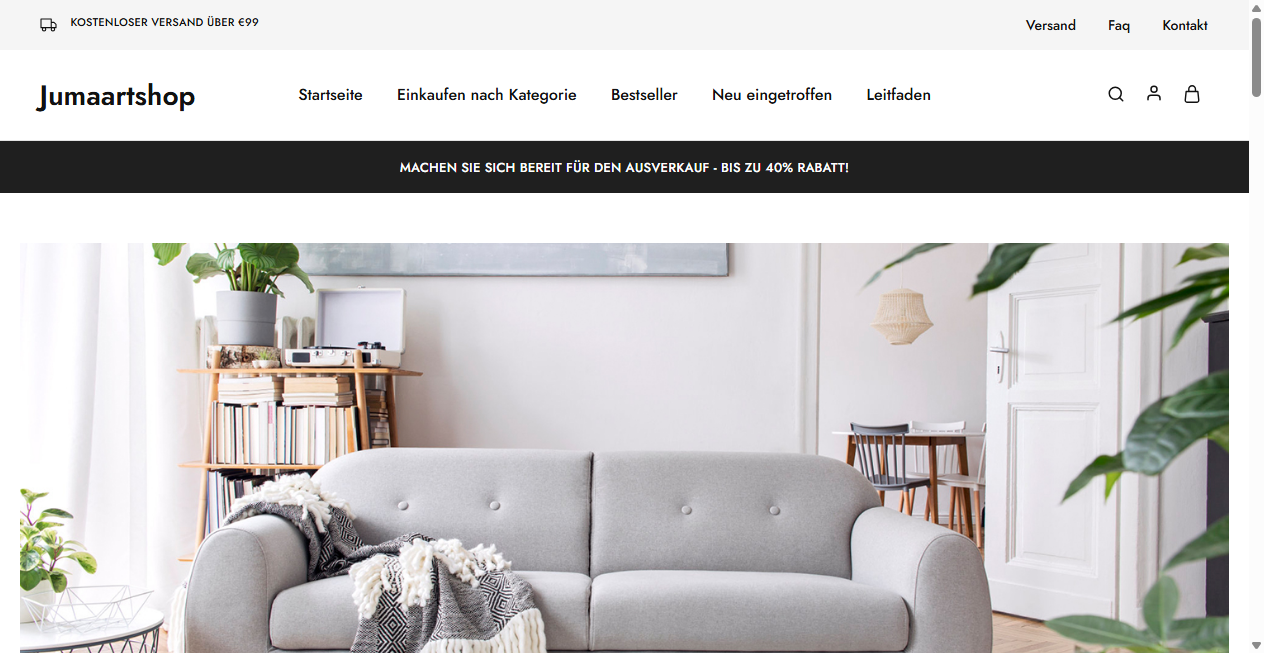Screenshot von jumaartshop.de