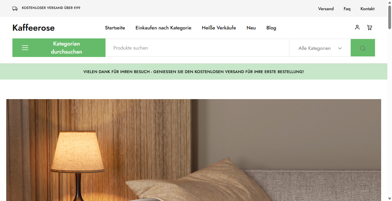 Screenshot von kaffeerose.de