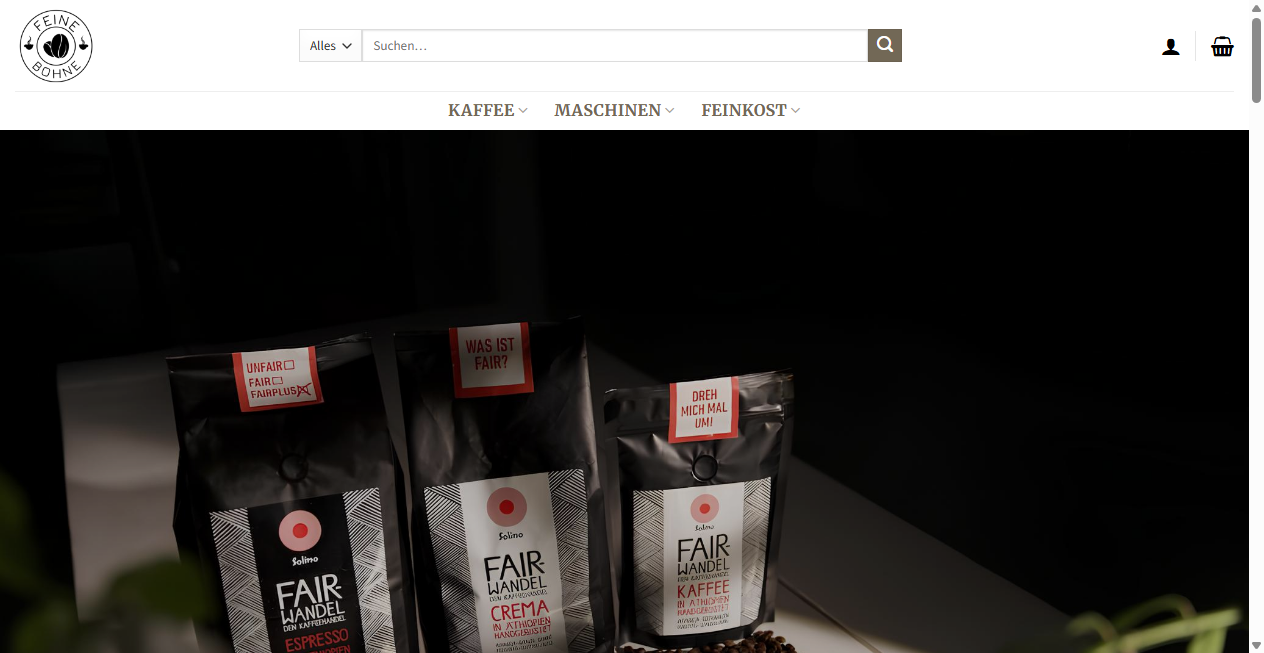 Screenshot von kaffeezentrale-de.com