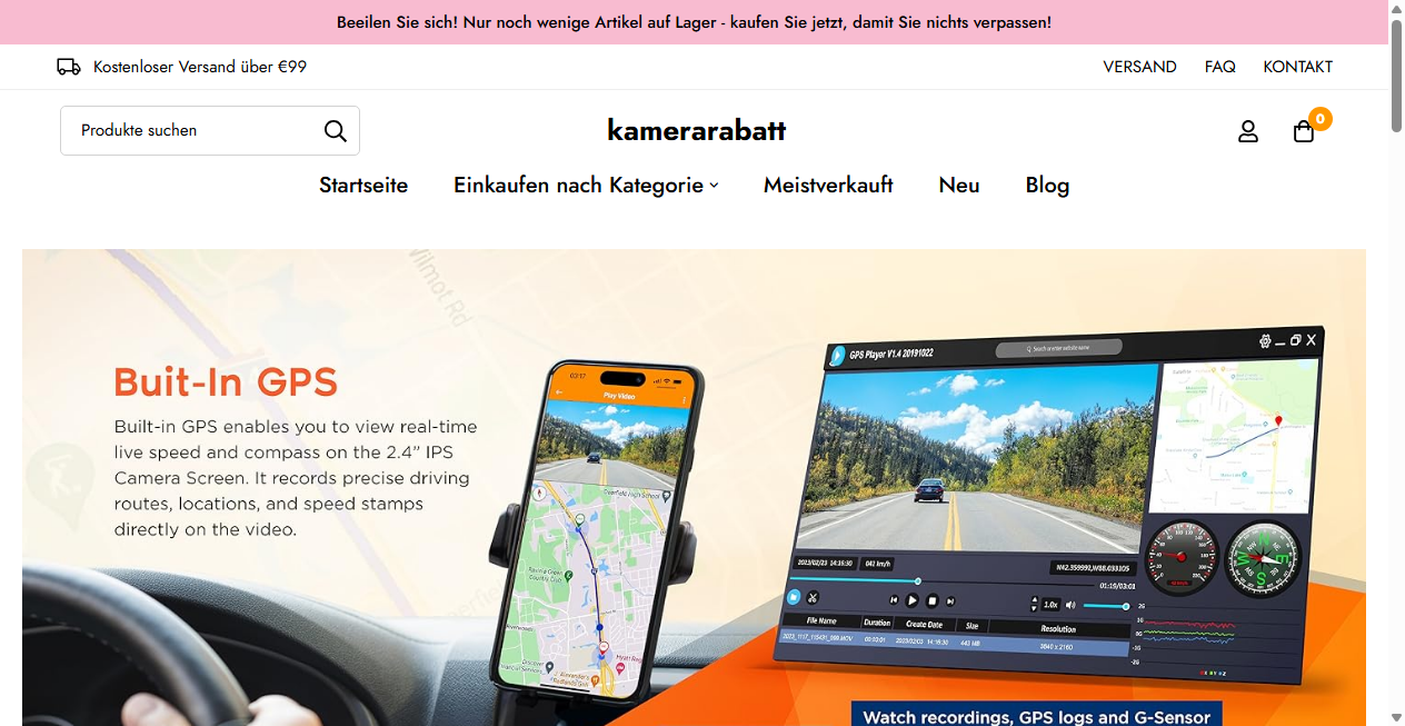 Screenshot von kamerarabatt.de