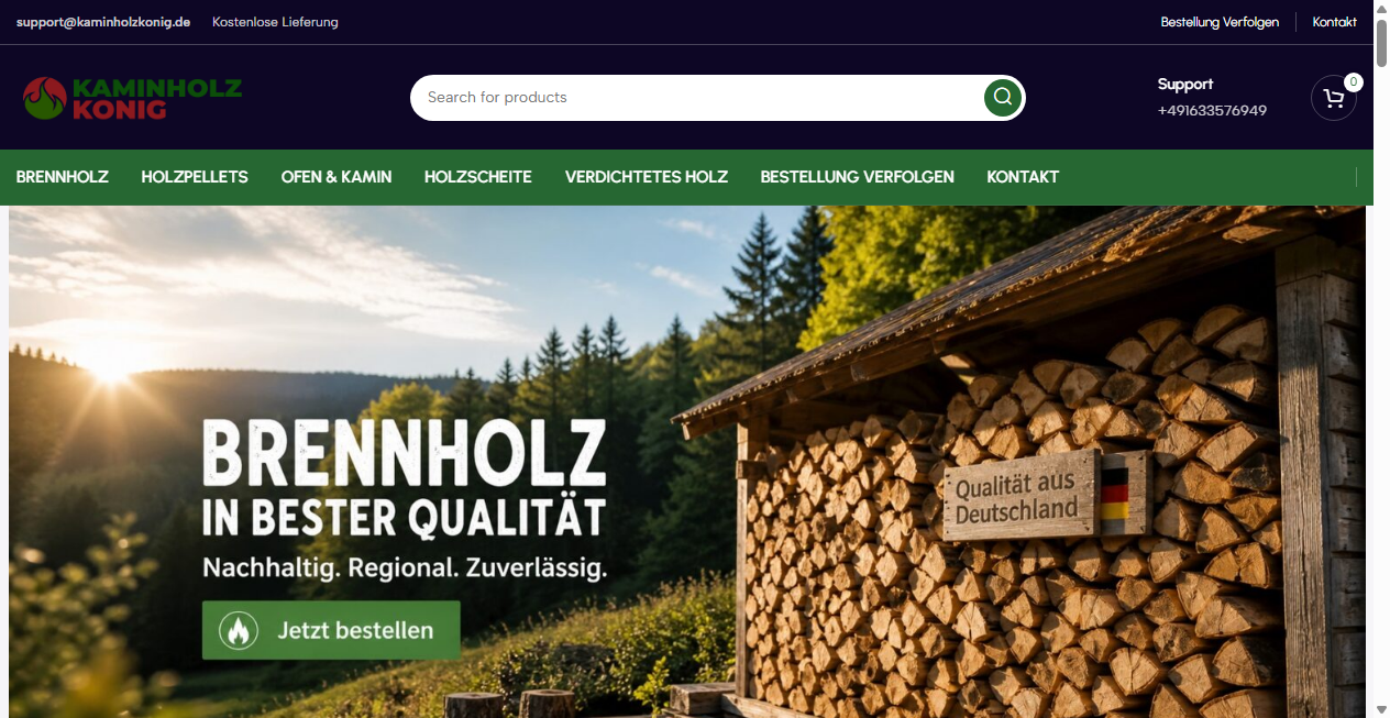 Screenshot von kaminholzkonig.de