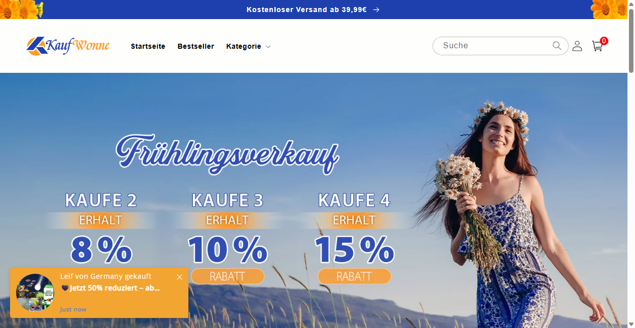 Fake Shop Warnung: kaufwonne.com (2026)