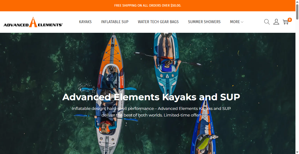 Screenshot von kayaksadvanced.com