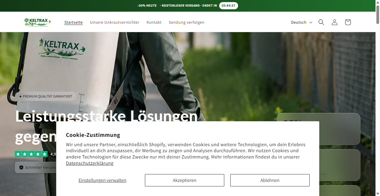 Screenshot von keltraxde.com