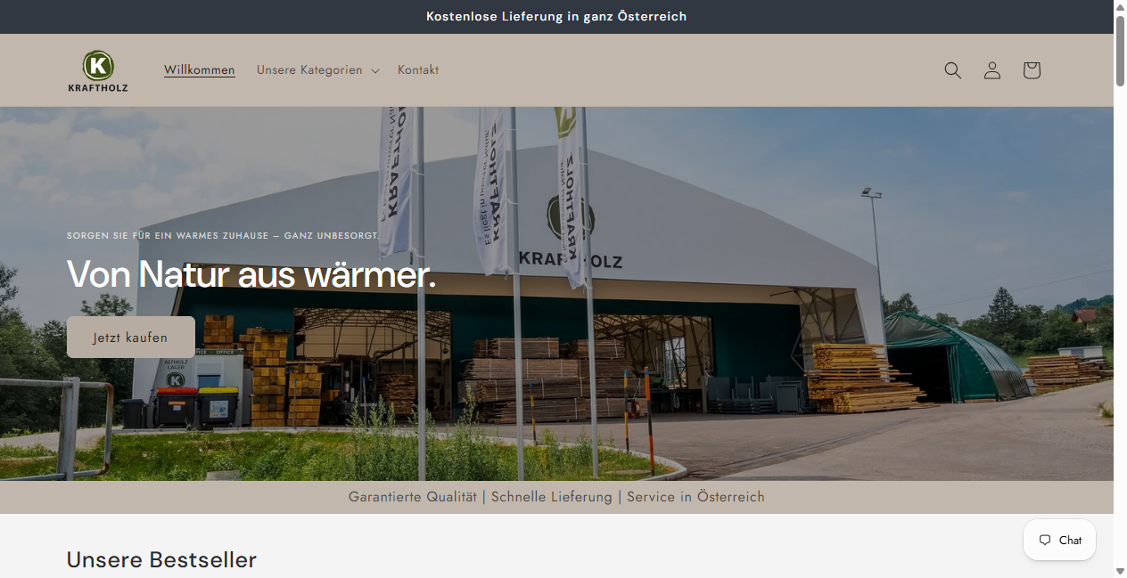 Screenshot von krafthoz-pellets.com