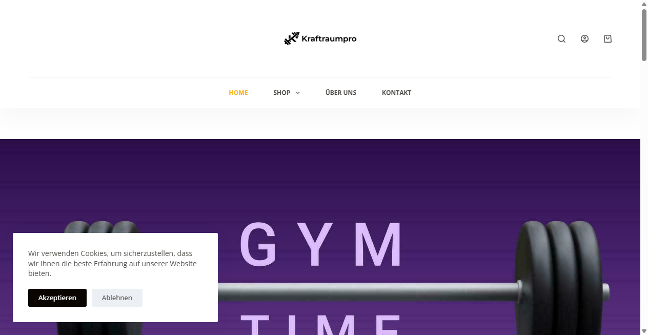 Screenshot von kraftraumpro.com
