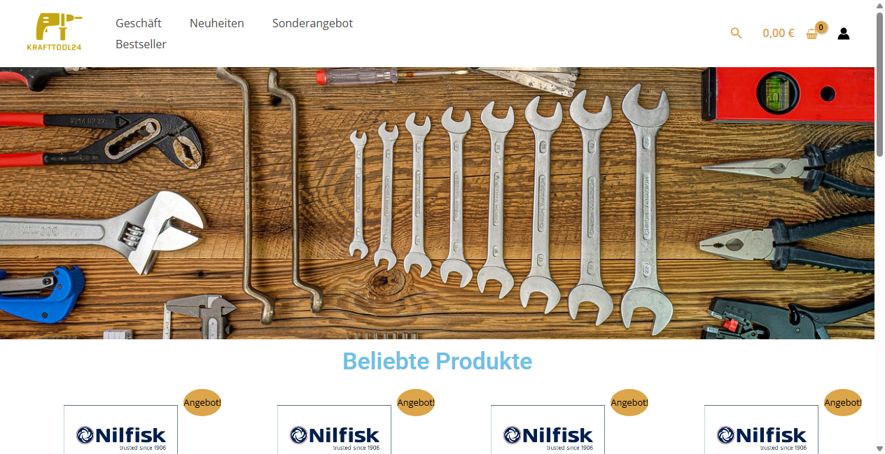 Screenshot von krafttool24.com