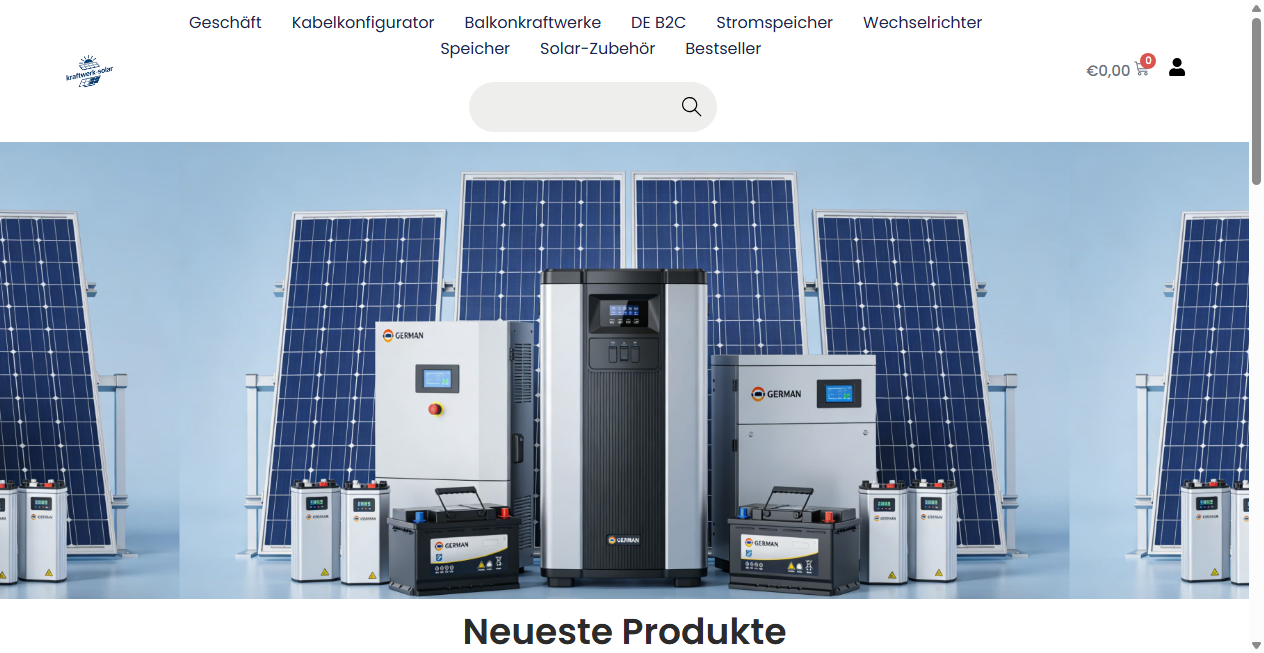 Screenshot von kraftwerk-solar.com