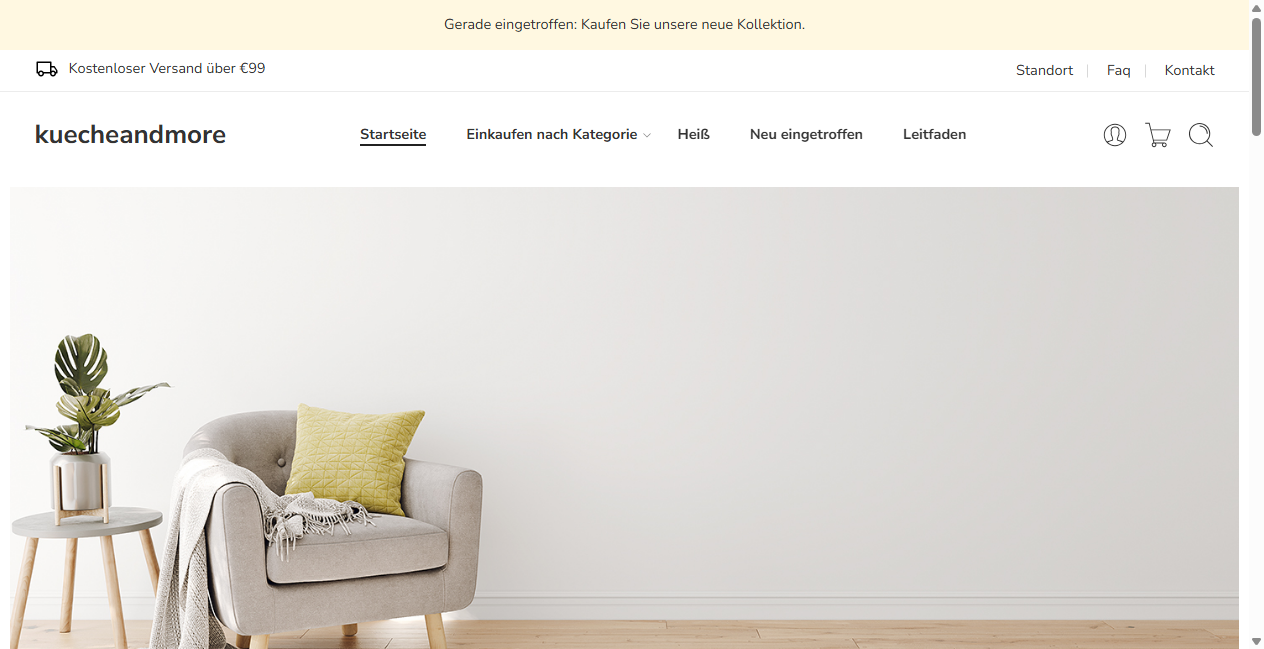 Screenshot von kuecheandmore.de