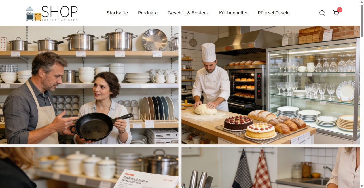Screenshot von kuechenmeistershop.com