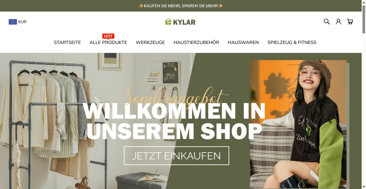 Screenshot von kylar.de