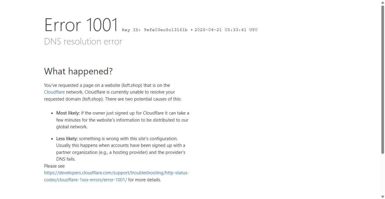 Screenshot von lisft.shop