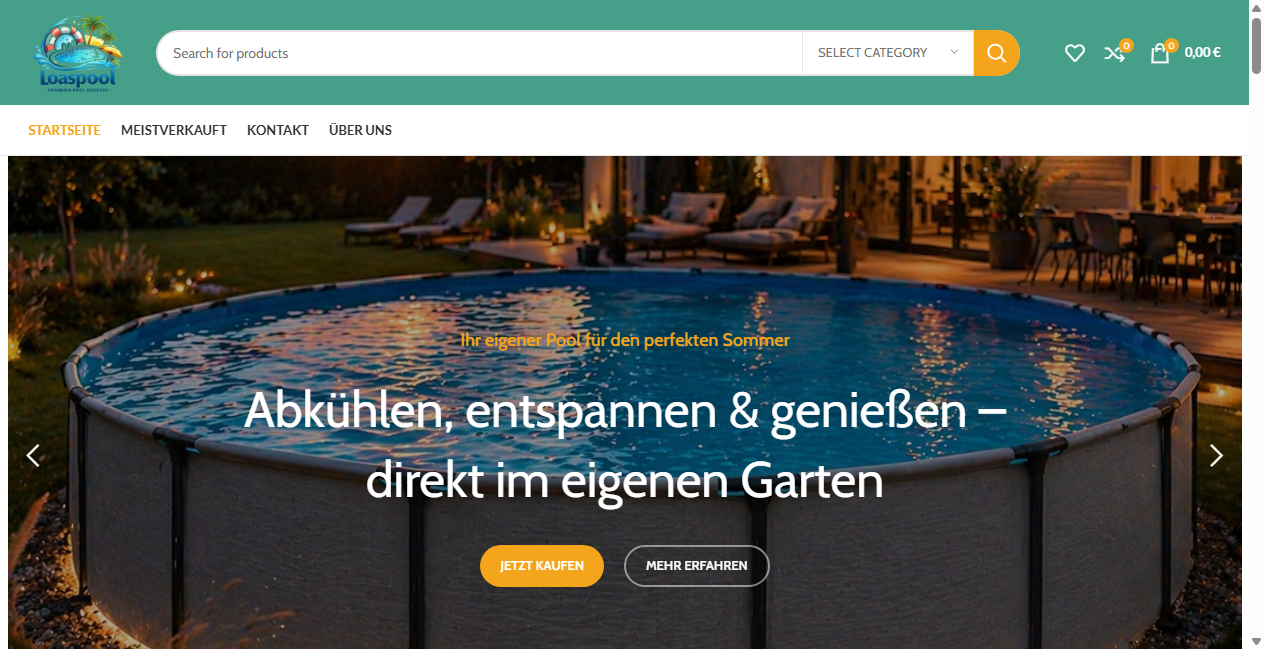 Screenshot von loaspool.de