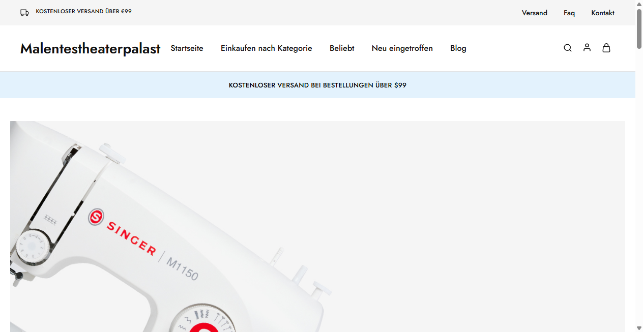 Screenshot von malentestheaterpalast.de