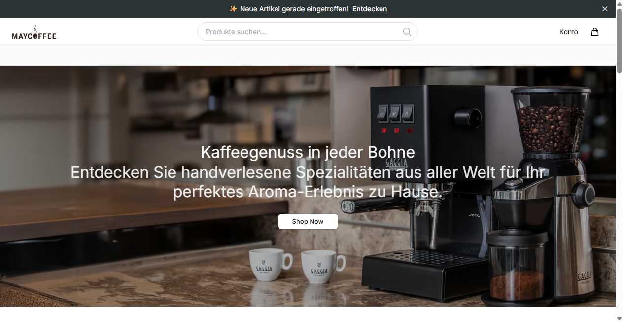 Screenshot von maycoffeehouse.shop