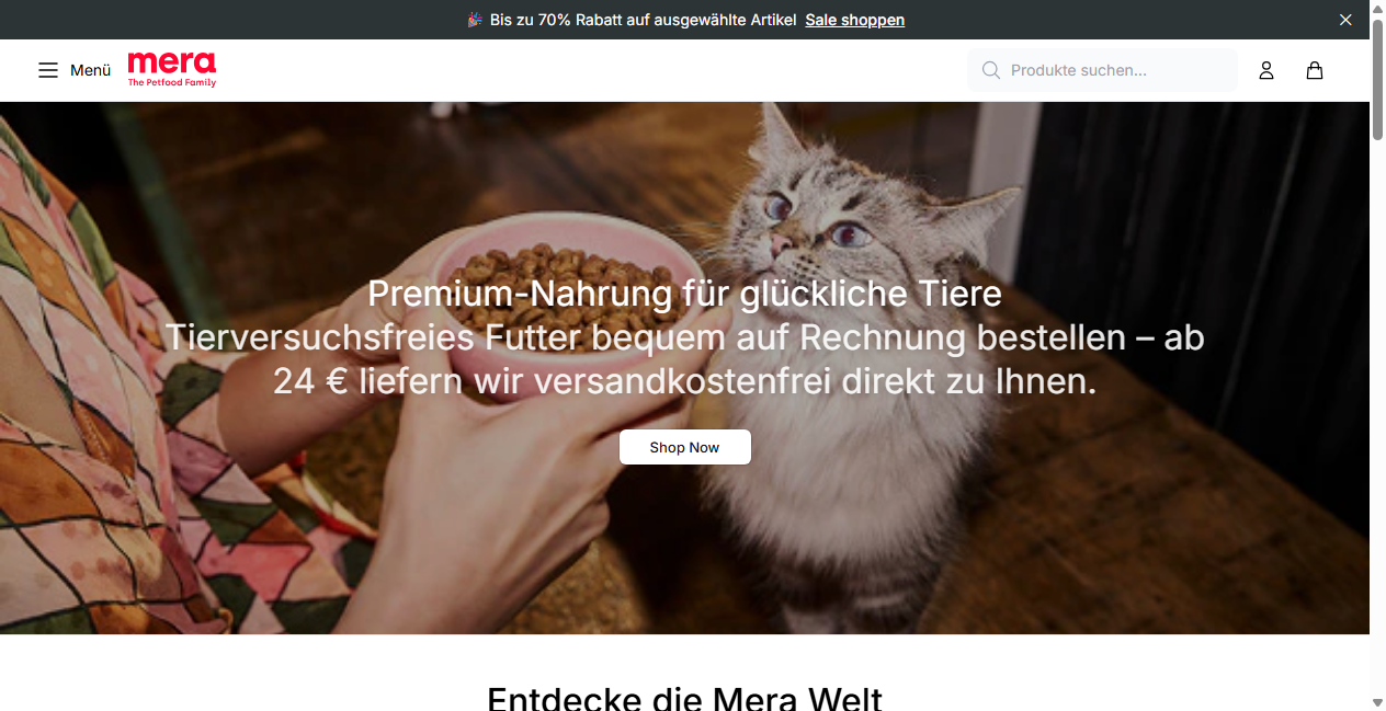 Screenshot von merashop.shop