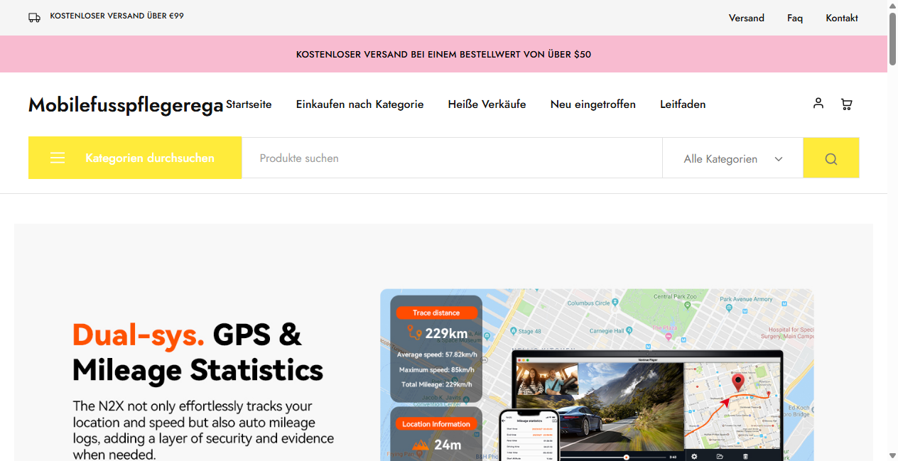 Screenshot von mobilefusspflegerega.de