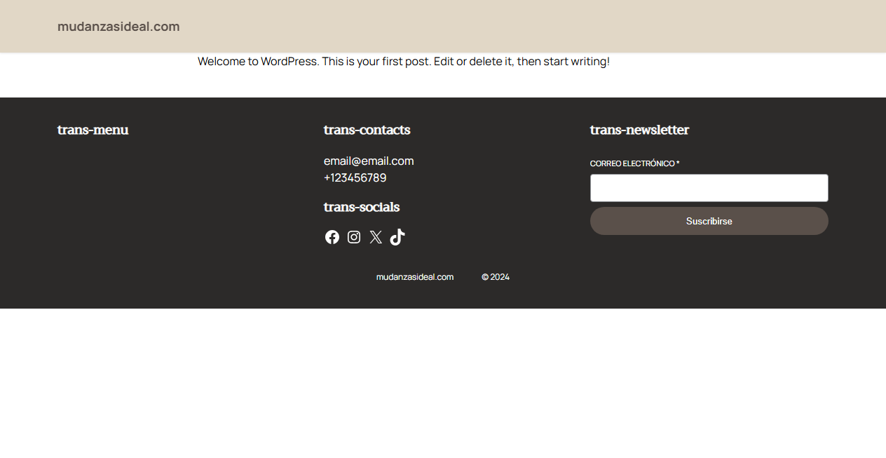 Screenshot von mudanzasideal.com