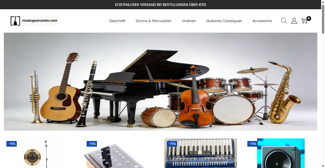 Screenshot von musicgearcenter.com