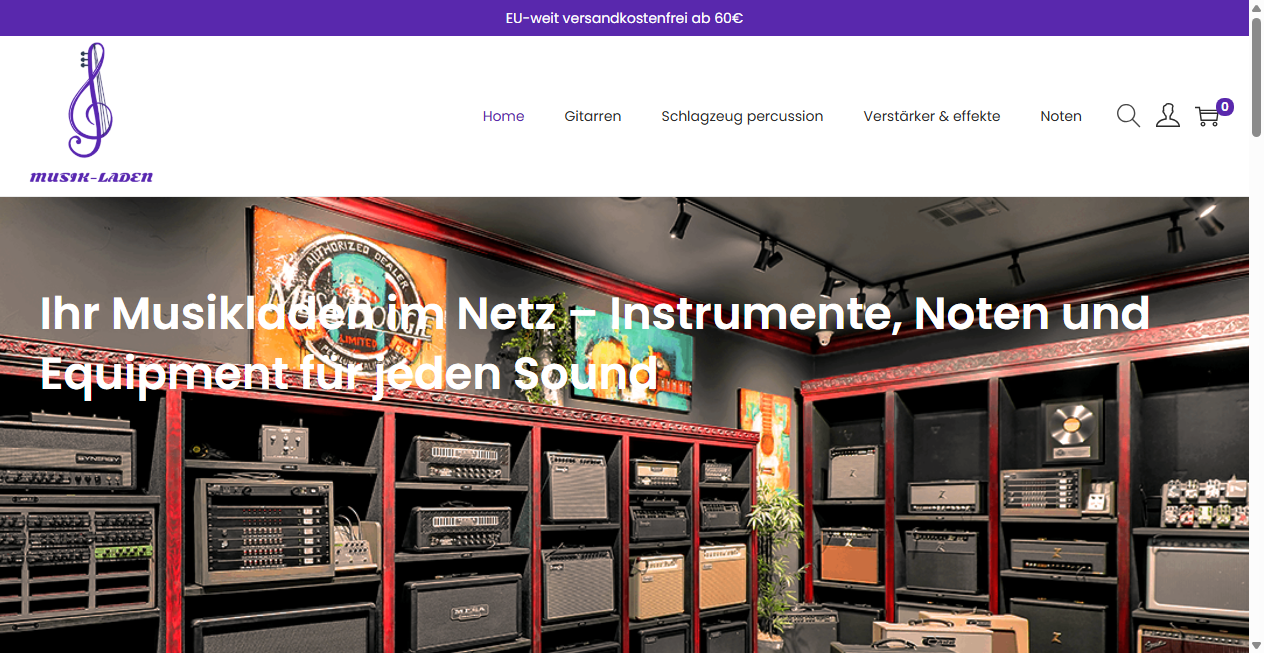 Screenshot von musik-laden.com