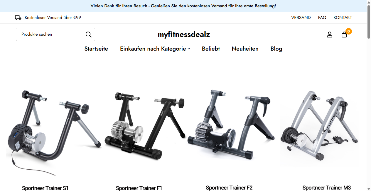 Screenshot von myfitnessdealz.de