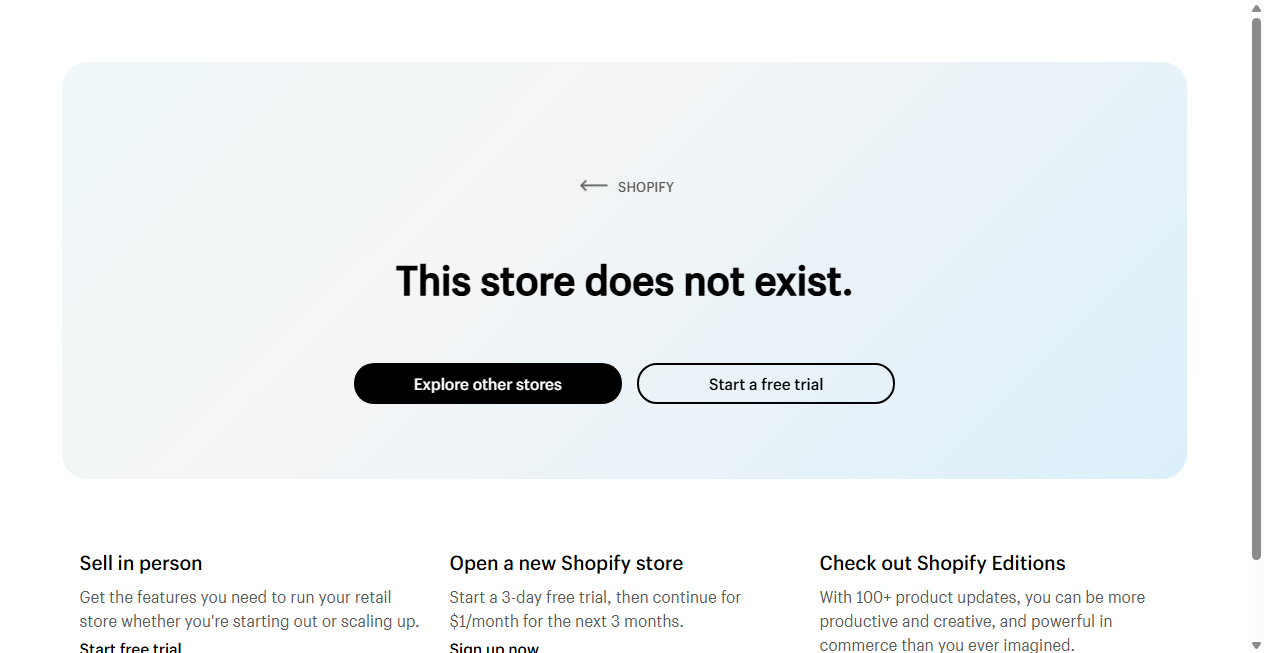 Screenshot von myshopify.com