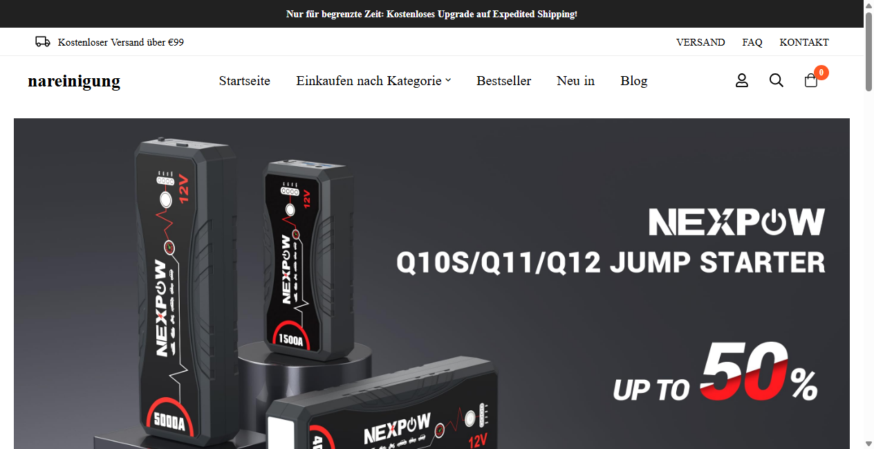 Screenshot von nareinigung.de
