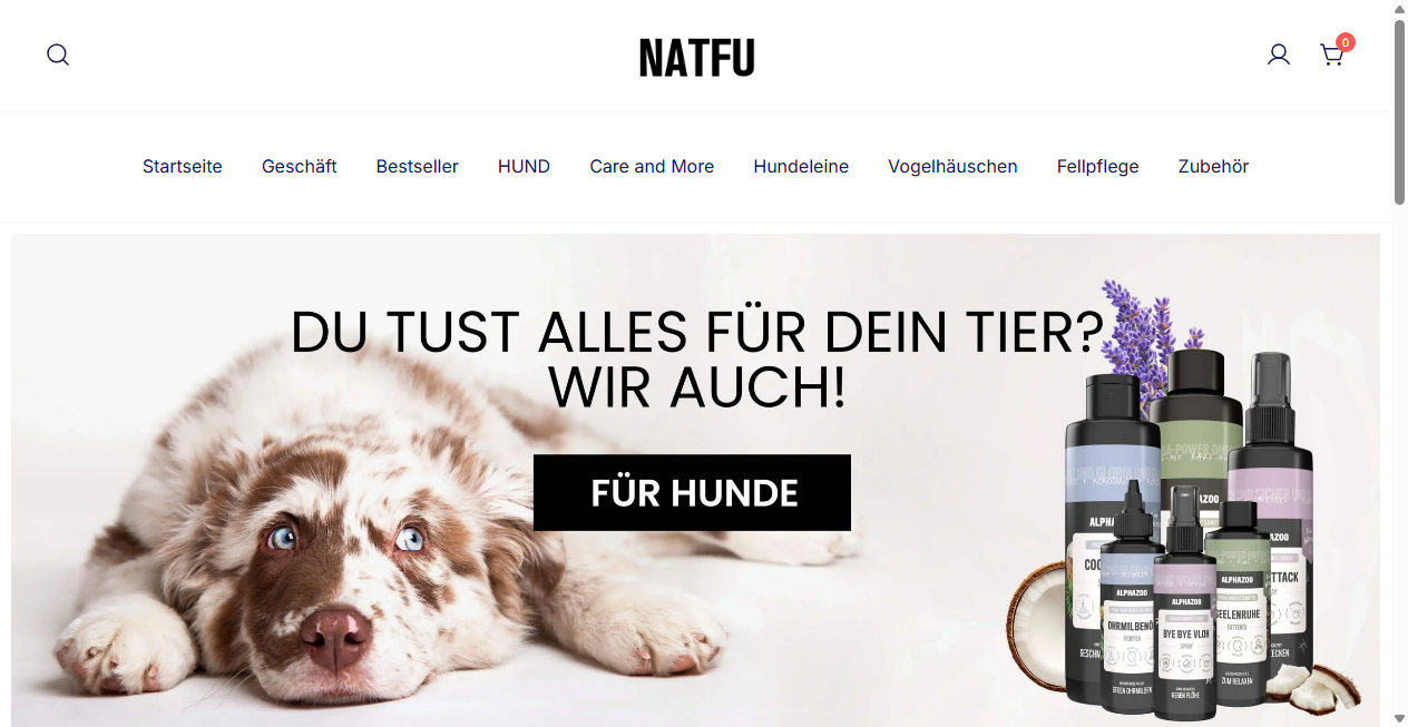 Screenshot von natuerlichfutter.com