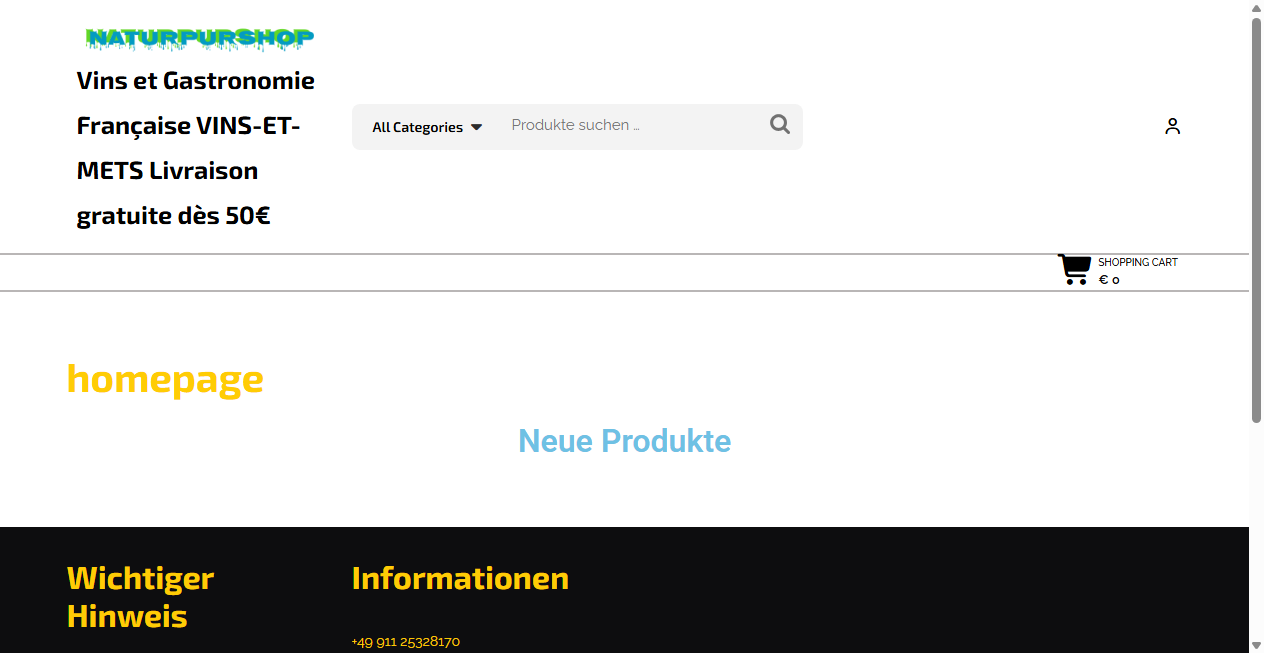Screenshot von naturpurshop.com