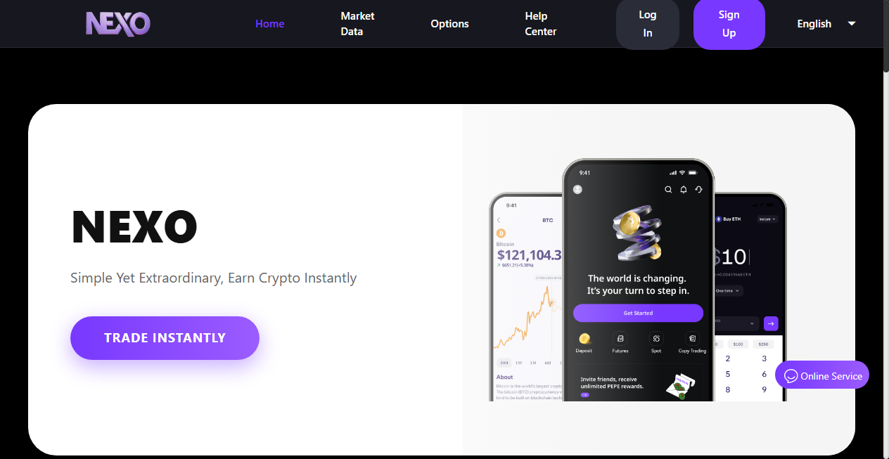 Screenshot von nexolc.com