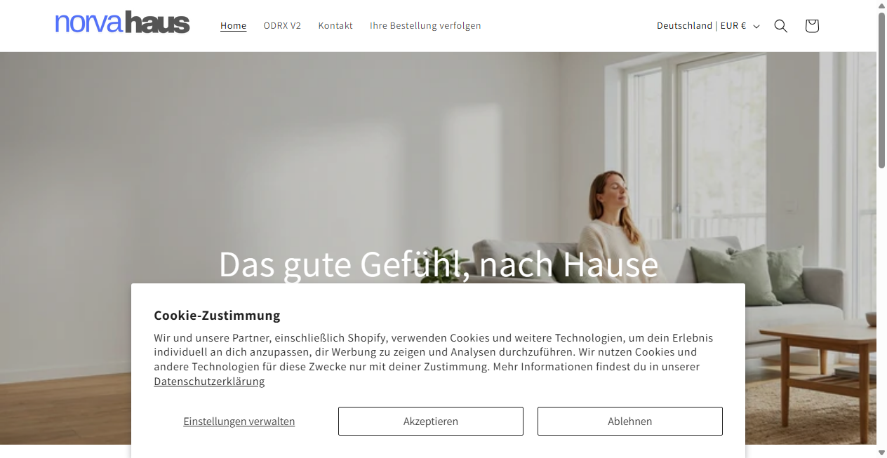 Screenshot von norvahaus.de