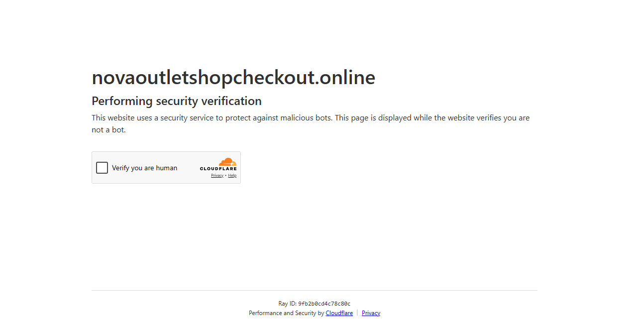 Screenshot von novaoutletshopcheckout.online