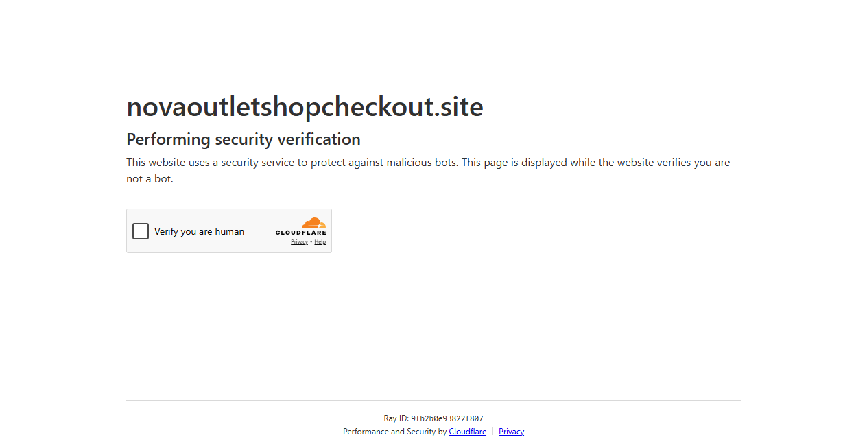 Screenshot von novaoutletshopcheckout.site