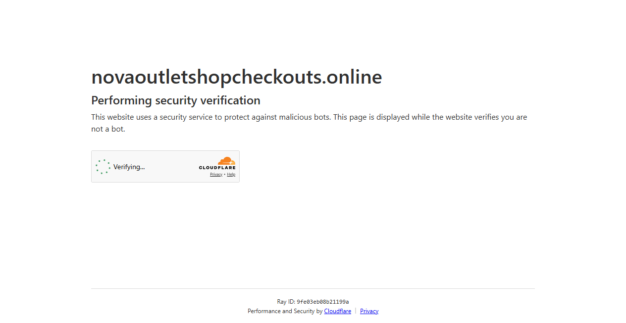 Bestätigte Warnung zu novaoutletshopcheckouts.online (2026)