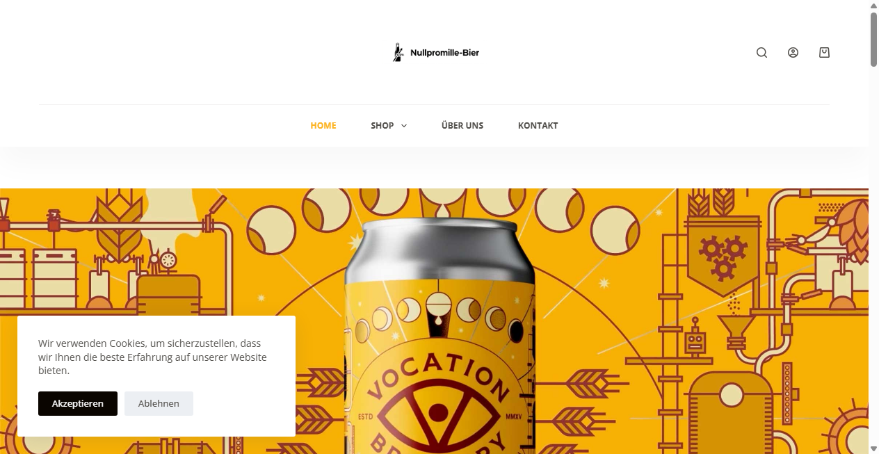 Screenshot von nullpromille-bier.com