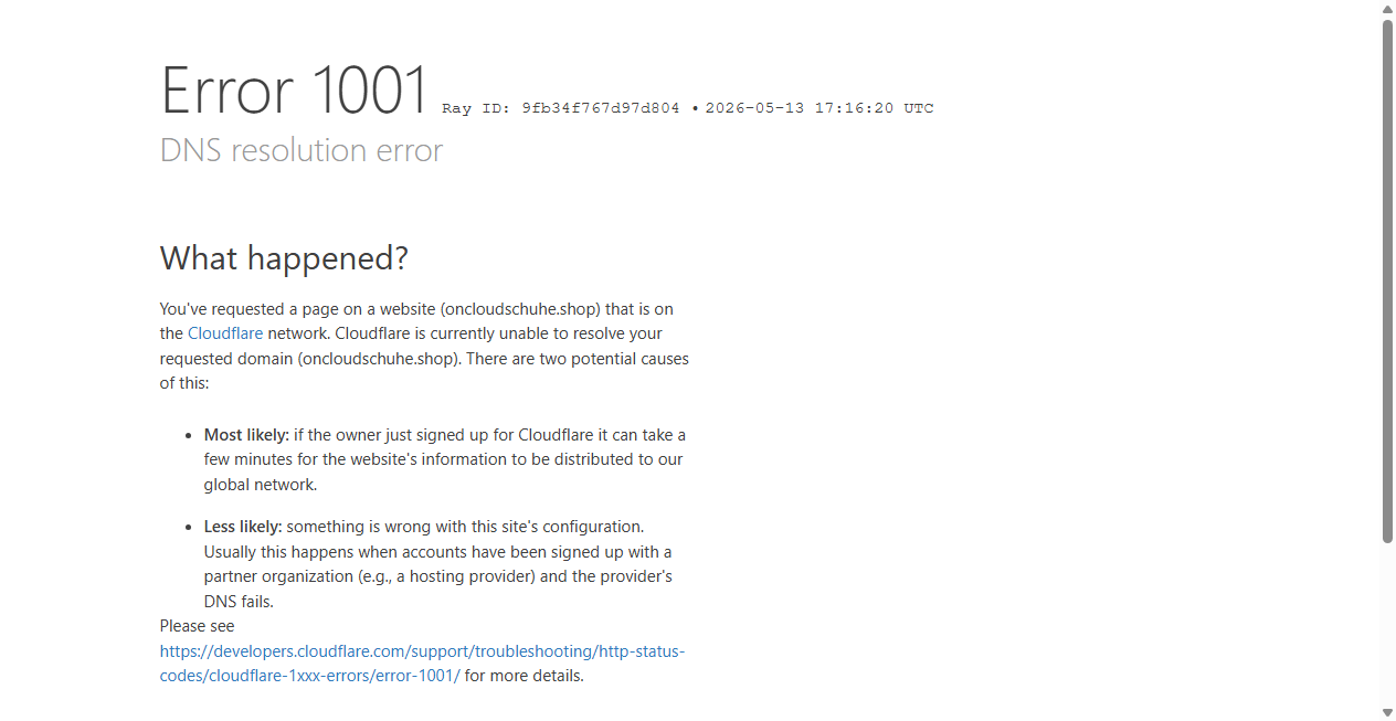 Screenshot von oncloudschuhe.shop
