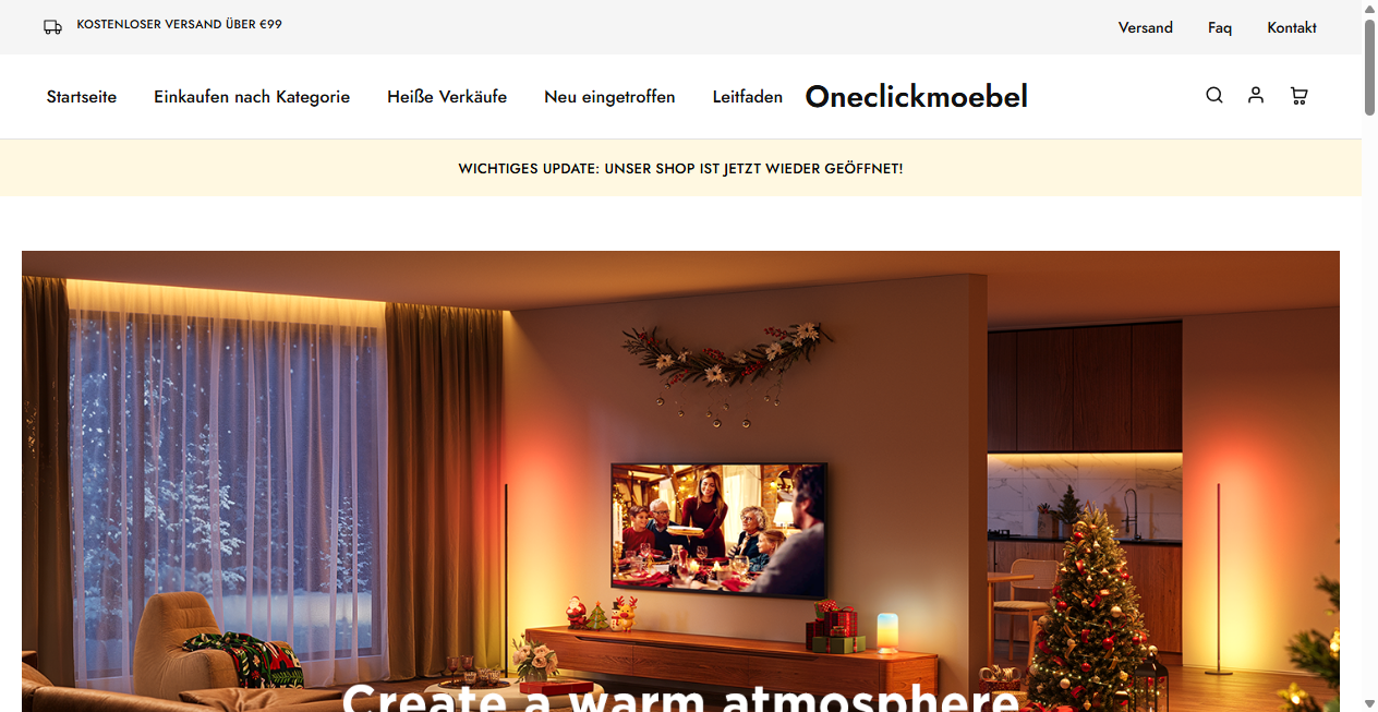 Bestätigte Warnung zu oneclickmoebel.de (2026)