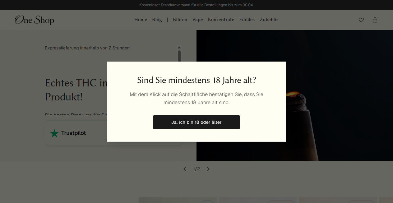 Bestätigte Warnung zu oneshops.de (2026)