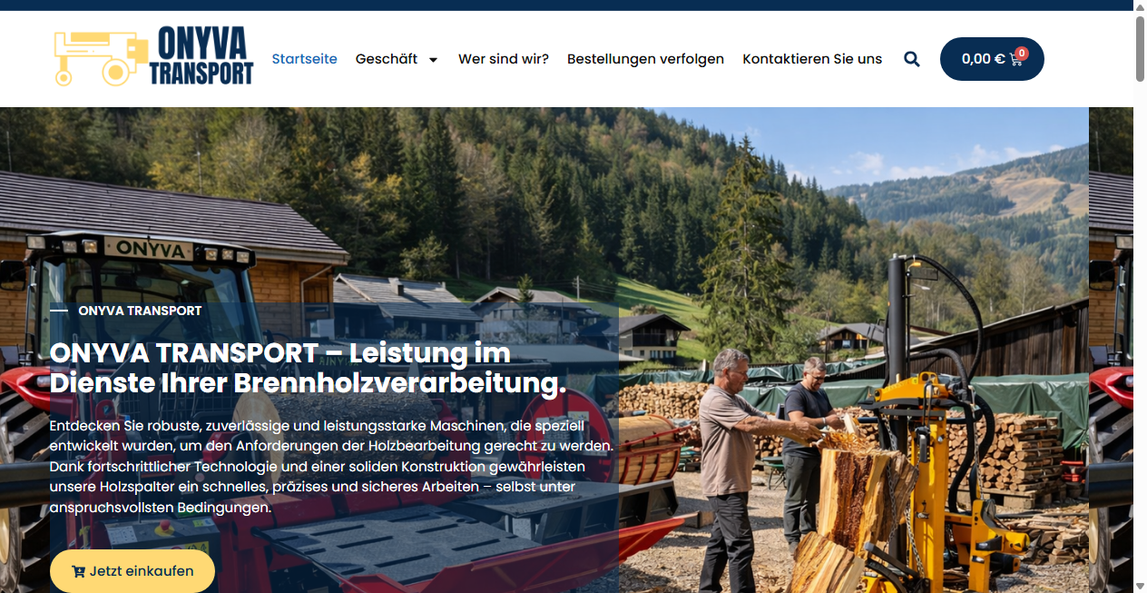 Screenshot von onyvatransport.com