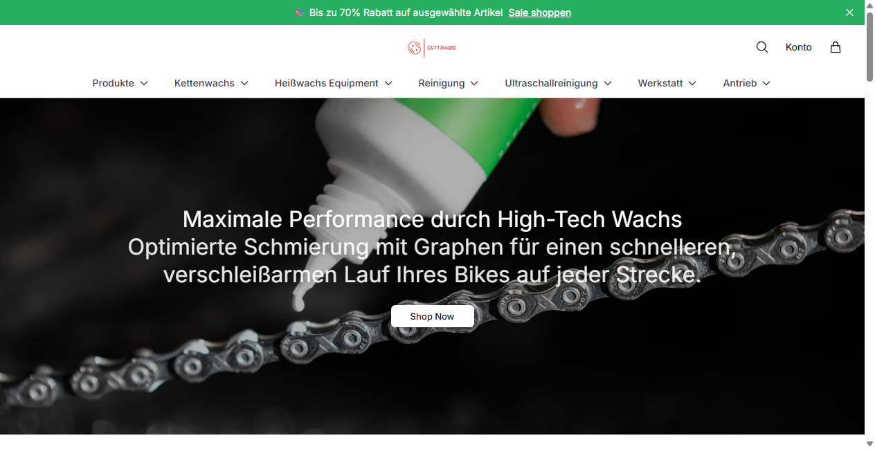 Screenshot von optimizehq.shop