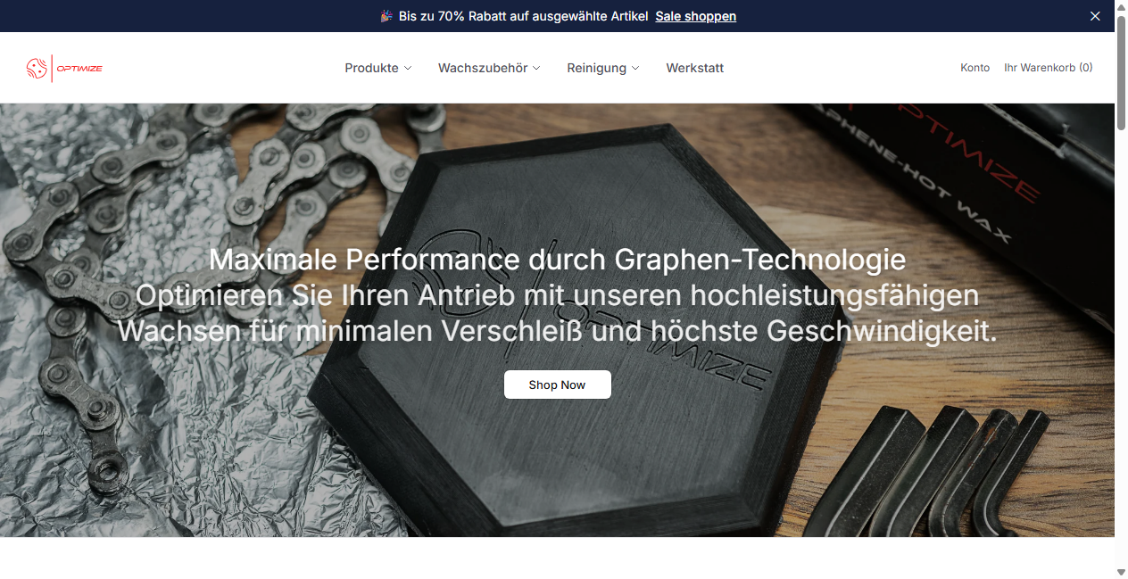 Screenshot von optimizesports.shop