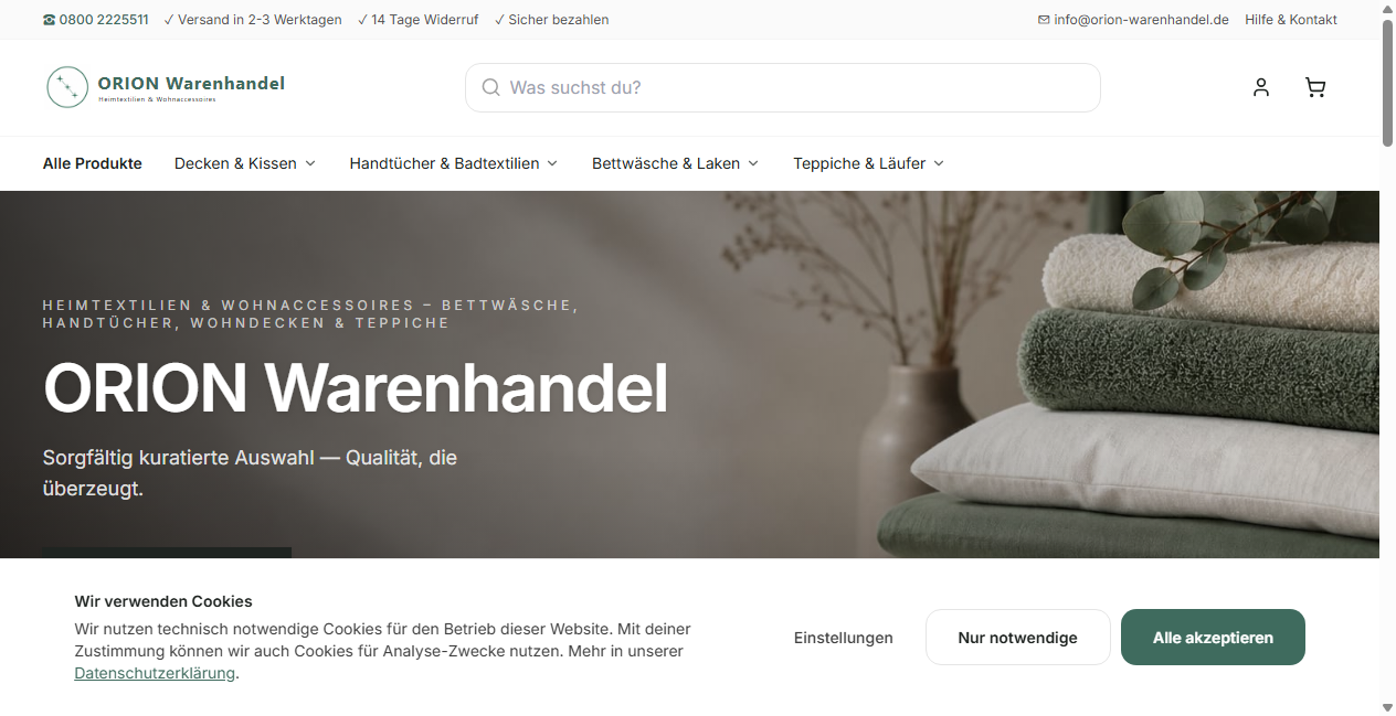 Bestätigte Warnung zu orion-warenhandel.de (2026)