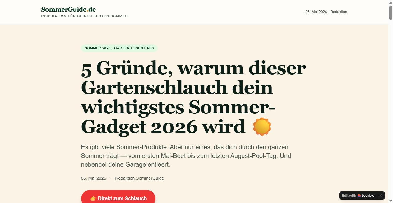 Screenshot von outdoor-testsieger-gartenschlauch-5gruende.de