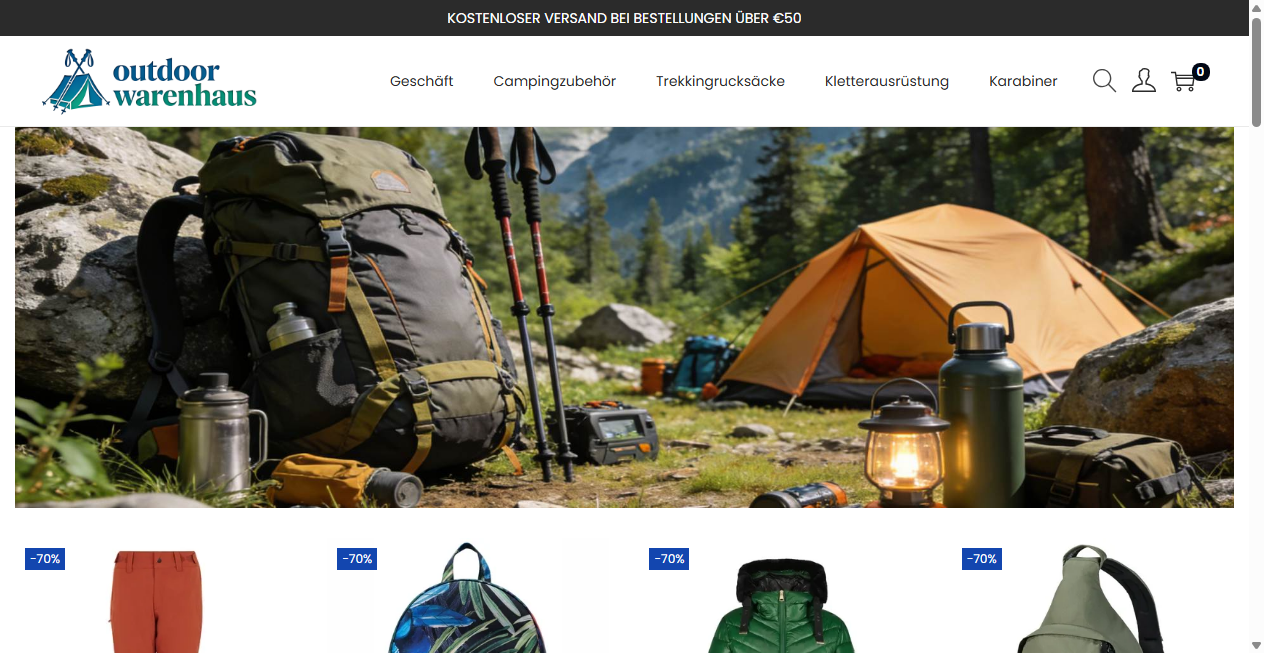 Screenshot von outdoorwarenhaus.com