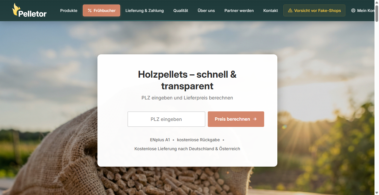 Fake Shop Warnung: pelletor.at (2026)