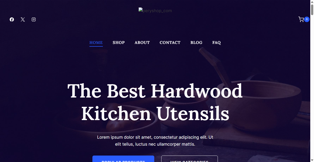 Screenshot von peryshop.com